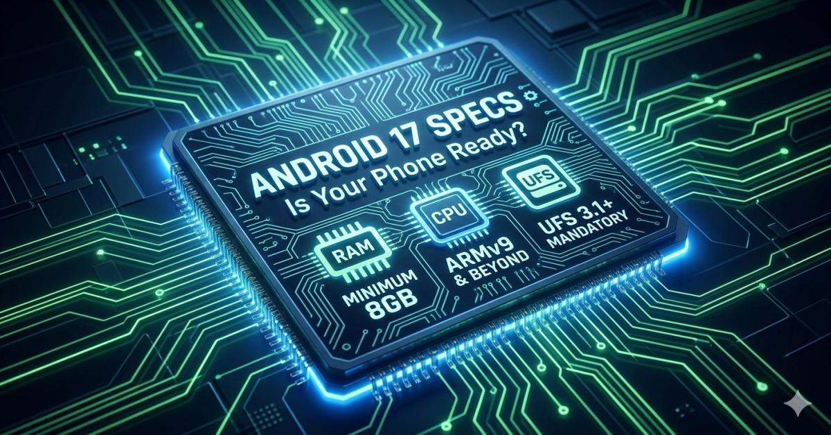 Android 17 Hardware Requirements: Minimum RAM, CPU, and Storage for API 37 - Appiconic