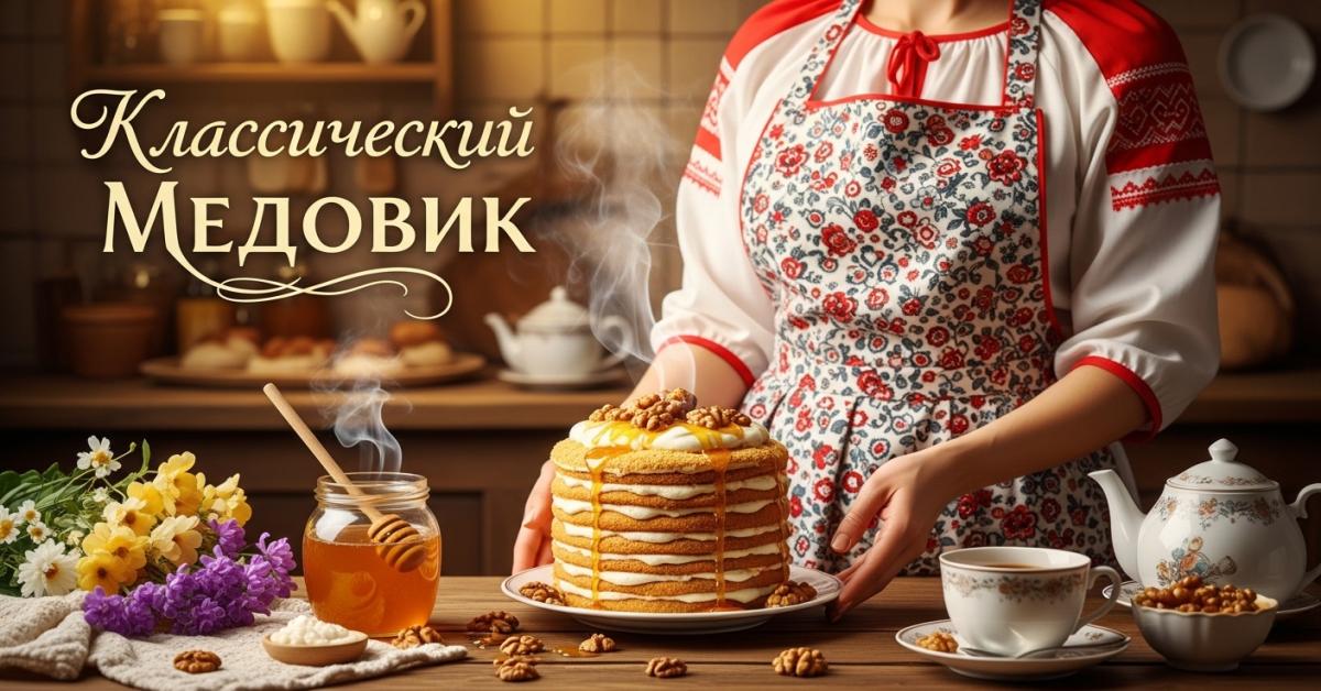 Медовик — классический слоёный медовый торт, рецепт как у бабушки - Appiconic